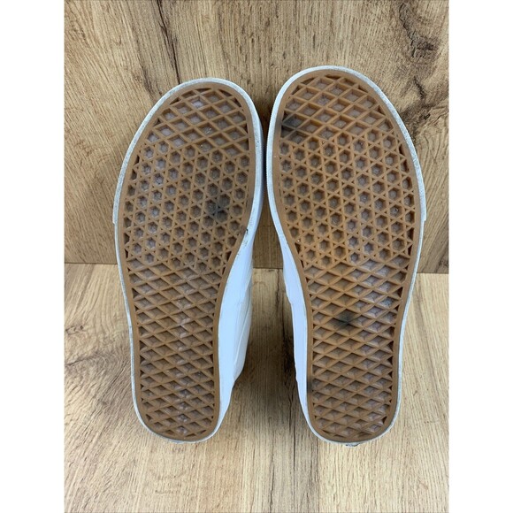 VANS Off The Wall Classic Slip On Skate Loafer Shoes Size 9 White Canvas 721356 - Picture 5 of 16